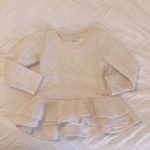 Long sleeve sweater with ruffle detail